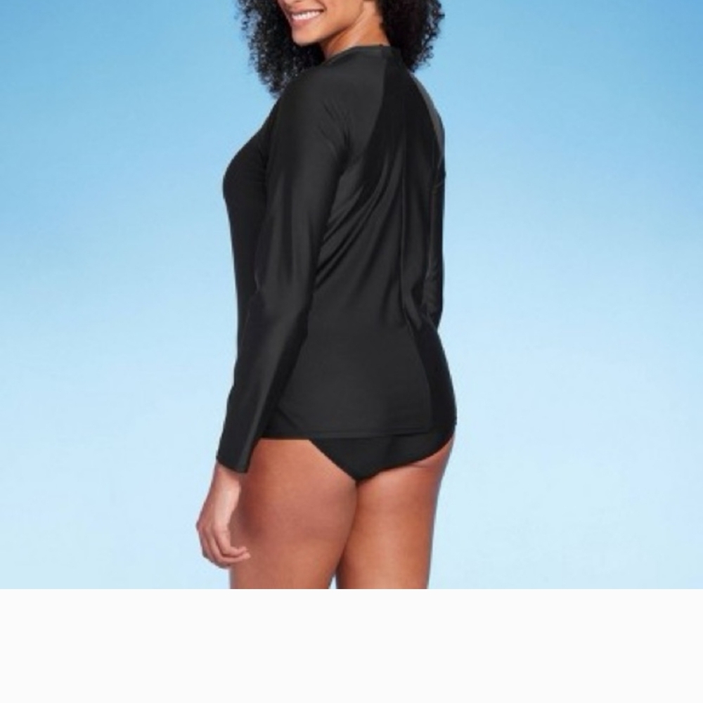 Kona Sol Black Swim Coverup with Long Sleeves Size large (12-14) - Picture 3 of 3